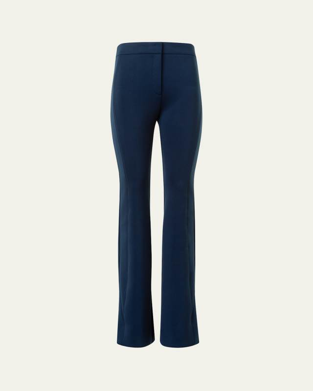 Faris Side-Stripe Techno Neoprene Bootcut Pants